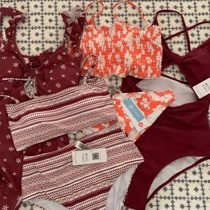 4 NEW Swimsuits: 2 bikinis, 2 one-pieces